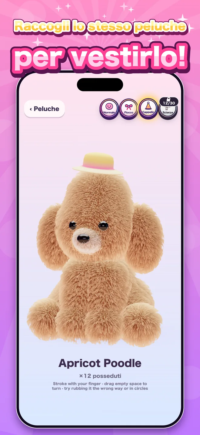 Raccogli lo stesso peluche per vestirlo!